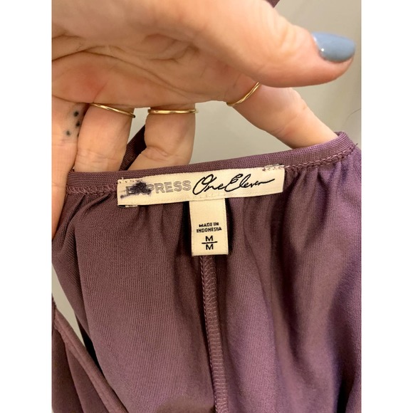 Express One Eleven Purple Babydoll Tank Top Size M - Picture 4 of 4